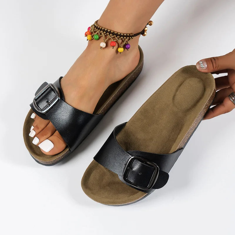 VertaMart™ Buckle Slippers